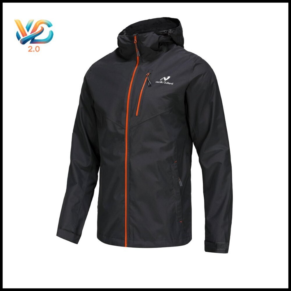 Men's Waterproof Rain‎ Jacket Lightweight Hooded Breathable Hiking Shell